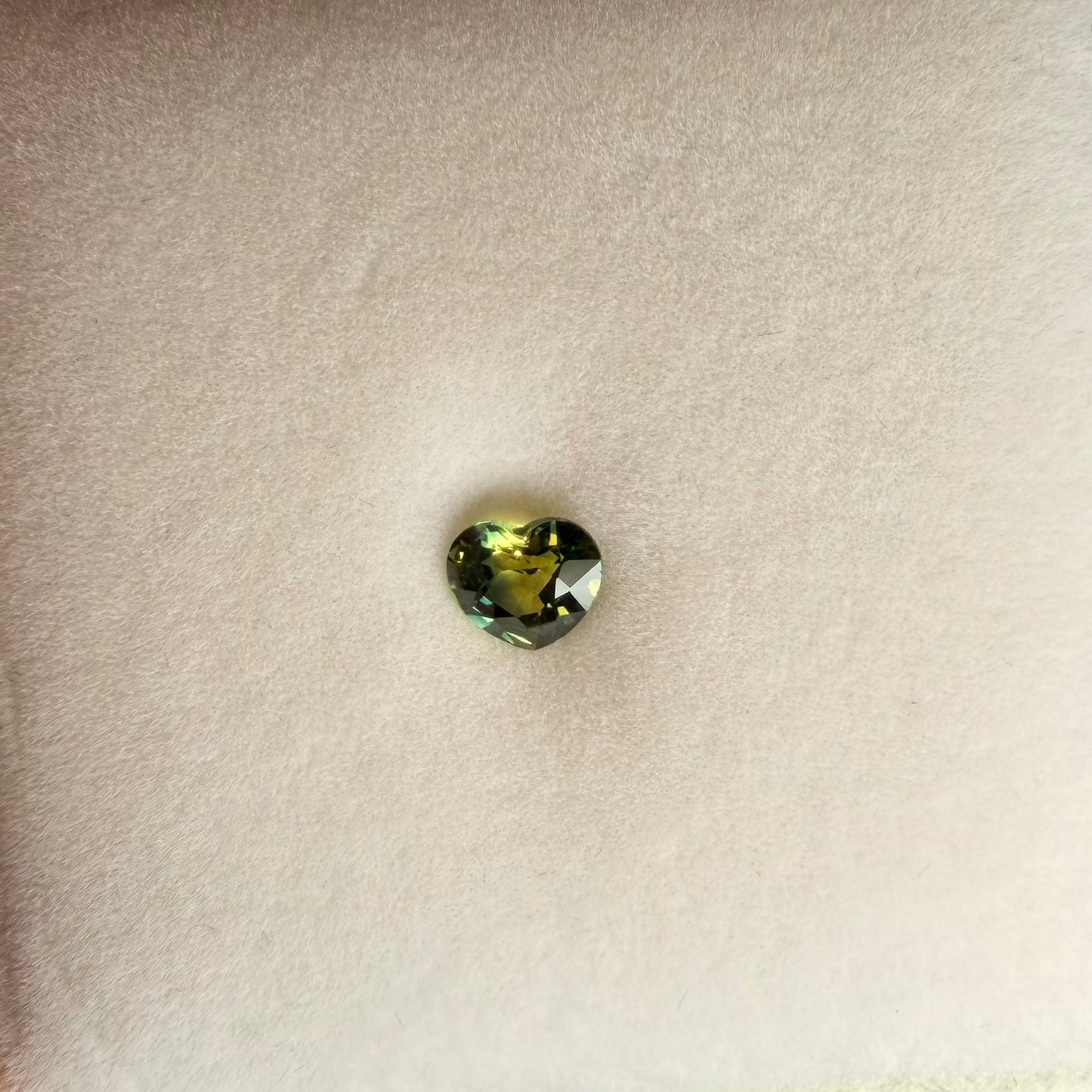 0.75ct Greenish Blue Heart Sapphire