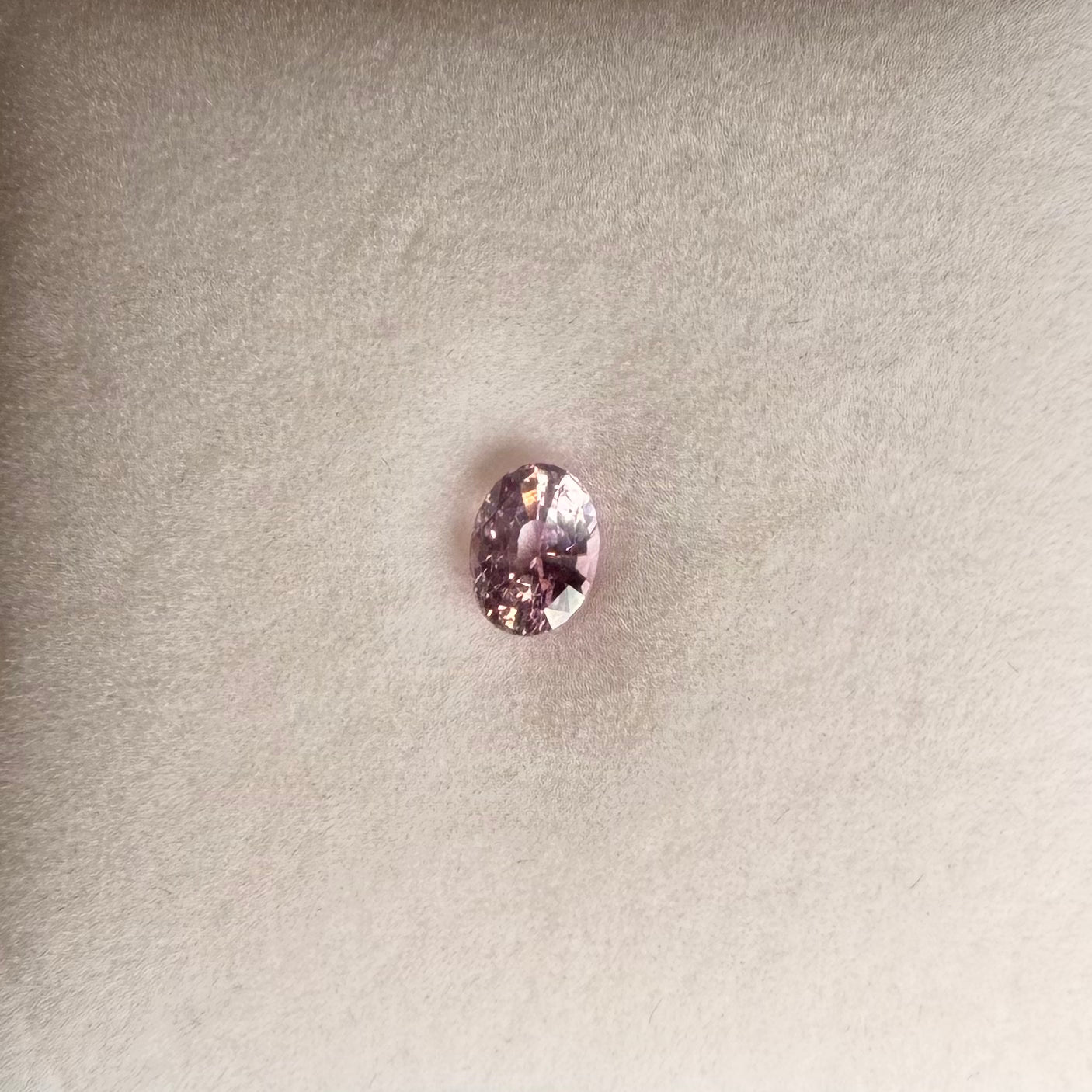 0.83ct Light Pink Oval Sapphire