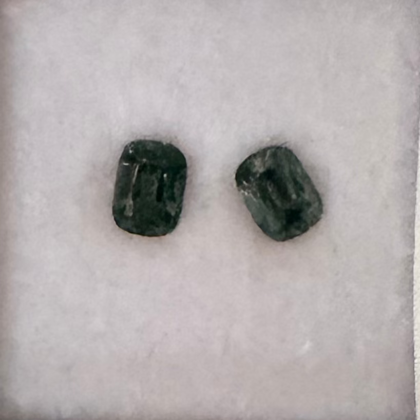 0.80ct Grey Long Cushion Spinel Pair