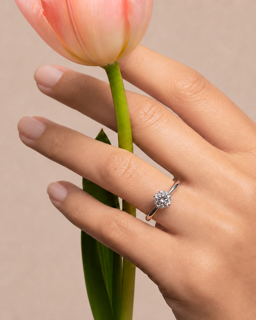 Tulip Solitaire Ring – 0.70ct Diamond