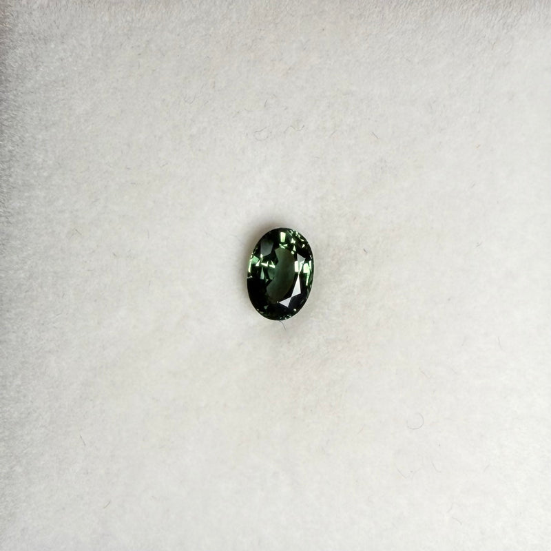 1.08ct Blue Green Oval Sapphire