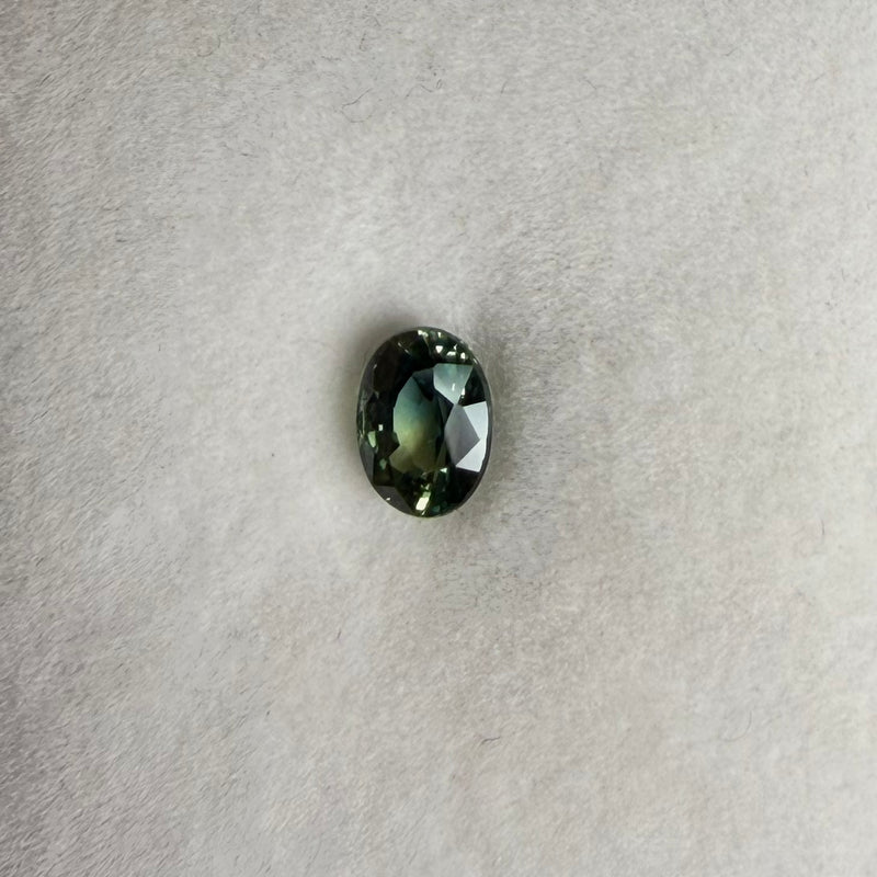1.09ct Teal Oval Sapphire