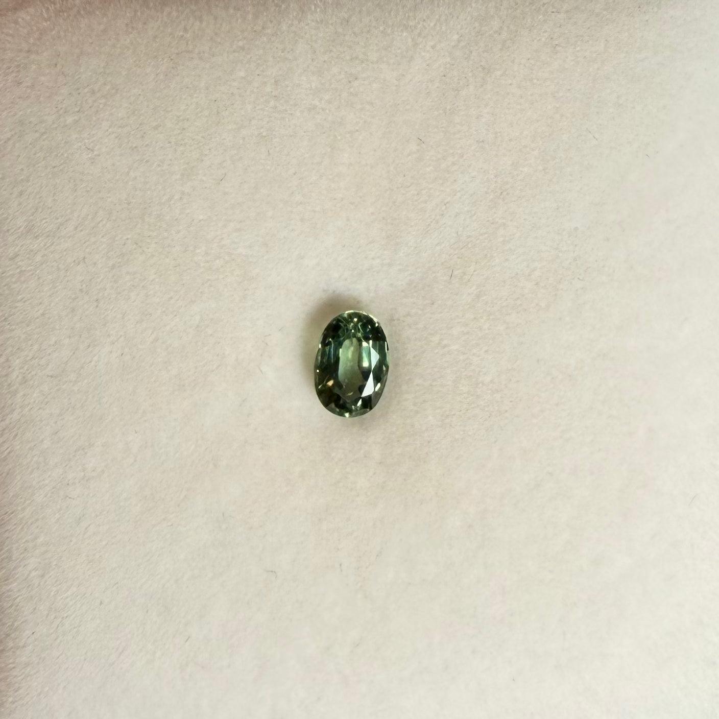 0.81ct Greenish Blue Oval Sapphire