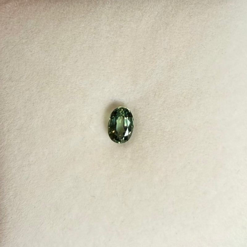 0.81ct Greenish Blue Oval Sapphire
