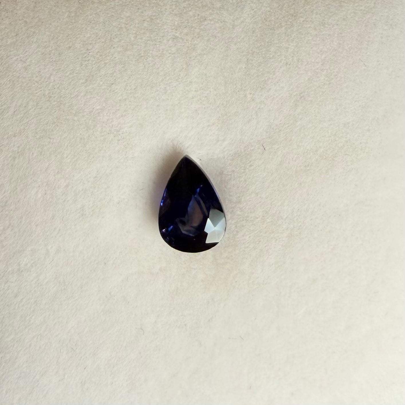 1.7ct Dark Blue Pear Sapphire