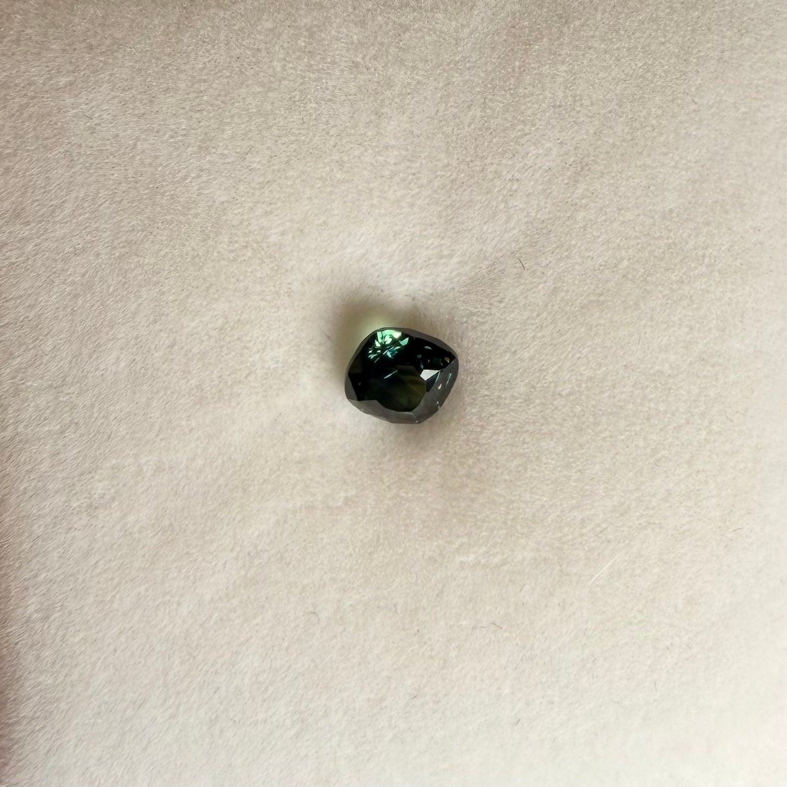 0.82ct Teal Cushion Sapphire