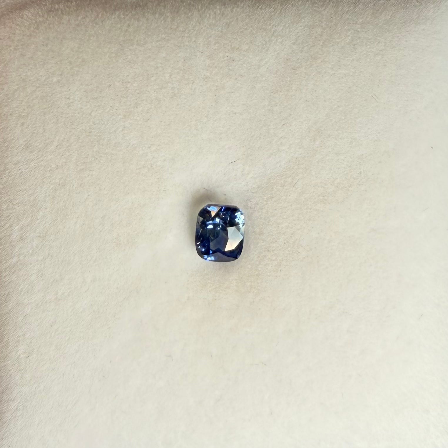 1.07ct Blue Cushion Sapphire