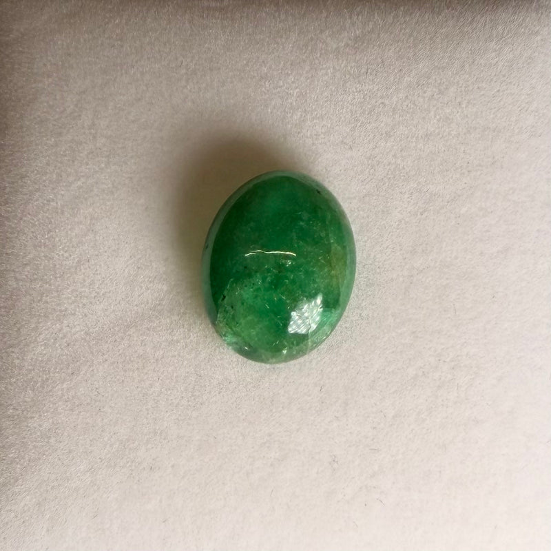 7.55ct Green Cabochon Emerald