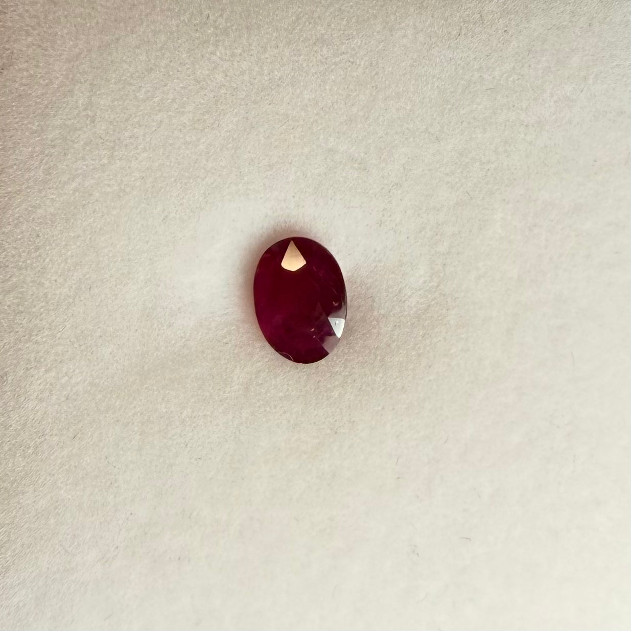 1.23ct Red Oval Ruby