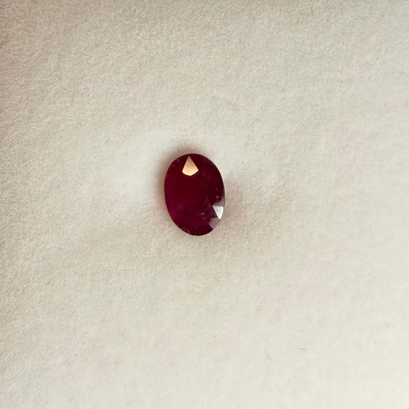 1.23ct Red Oval Ruby