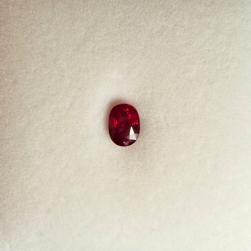 1.01ct Red Oval Ruby