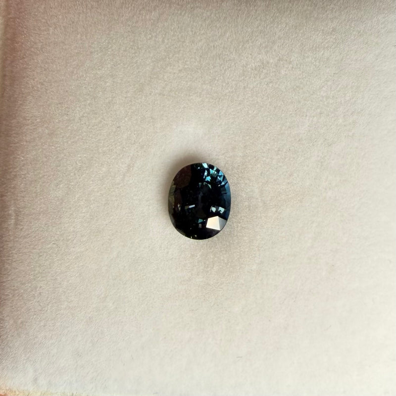 2.11ct Teal Oval Sapphire
