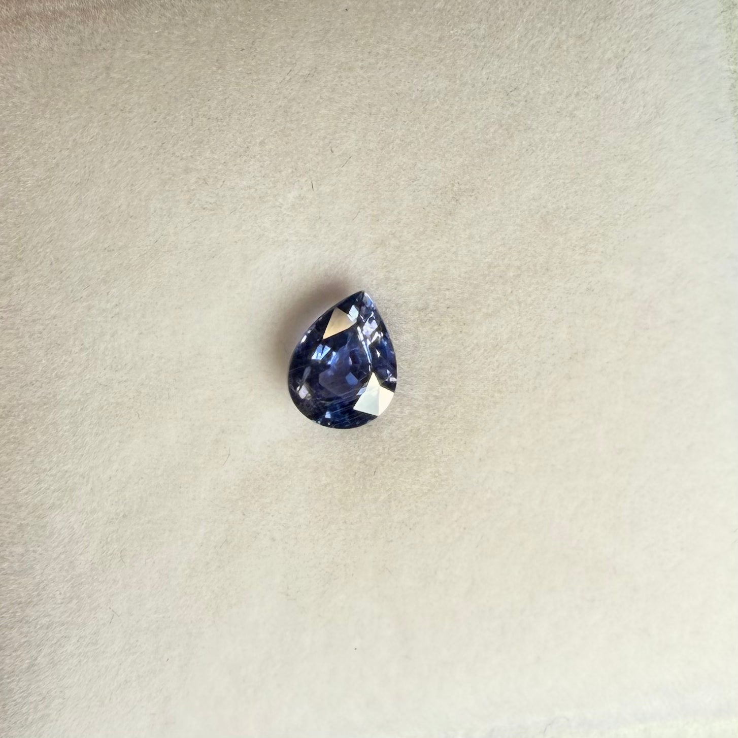 1.46ct Blue Violet Pear Sapphire