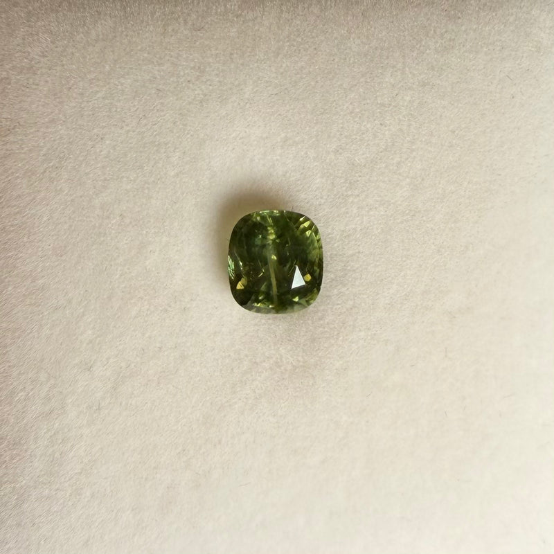 2.23ct Teal Green Cushion Sapphire