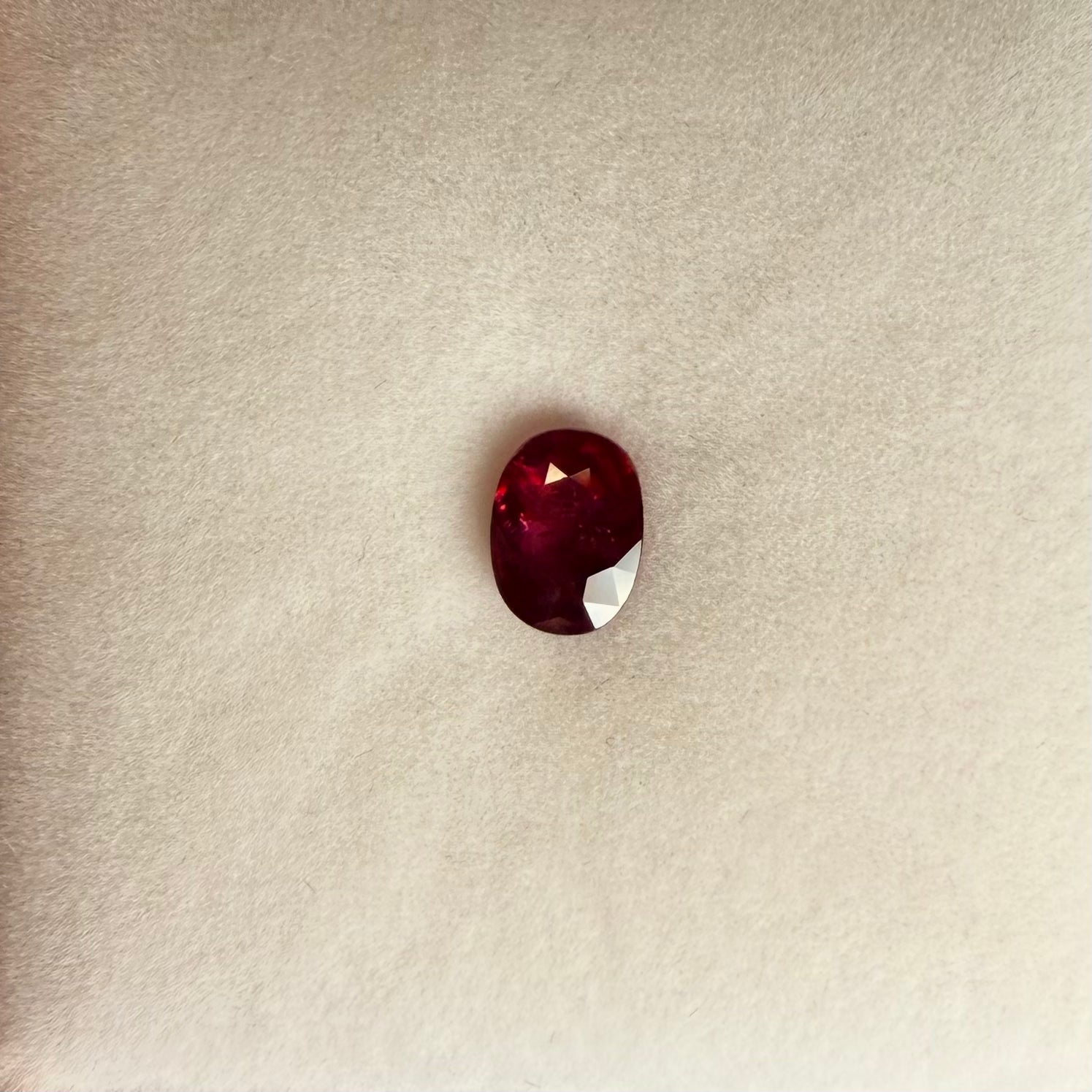 1.37ct Red Oval Ruby