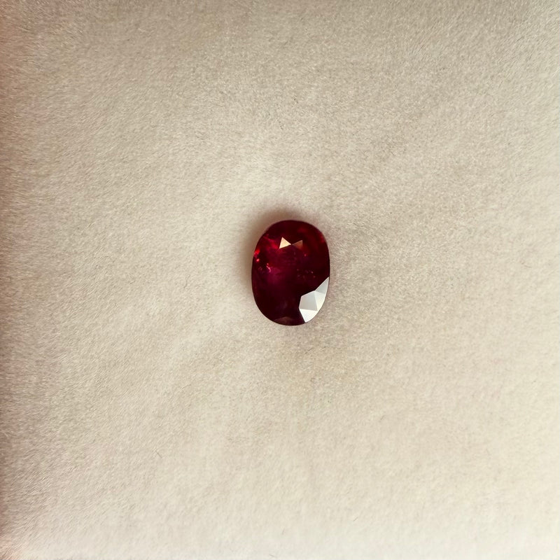 1.37ct Red Oval Ruby