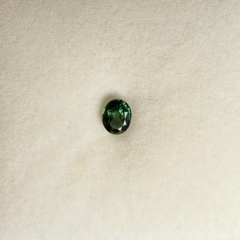 0.67ct Teal Oval Sapphire