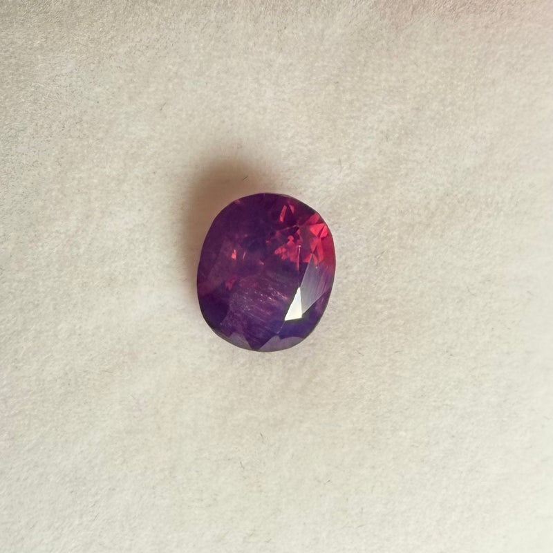 3.86ct Vivid Pinkish Purple Oval Sapphire