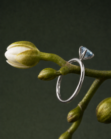 Bud Solitaire — 0.68ct Light Blue Sapphire