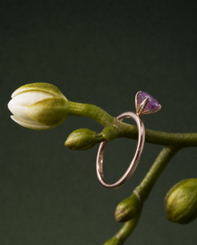 Bud Solitaire — 0.84ct Pear Pink Sapphire