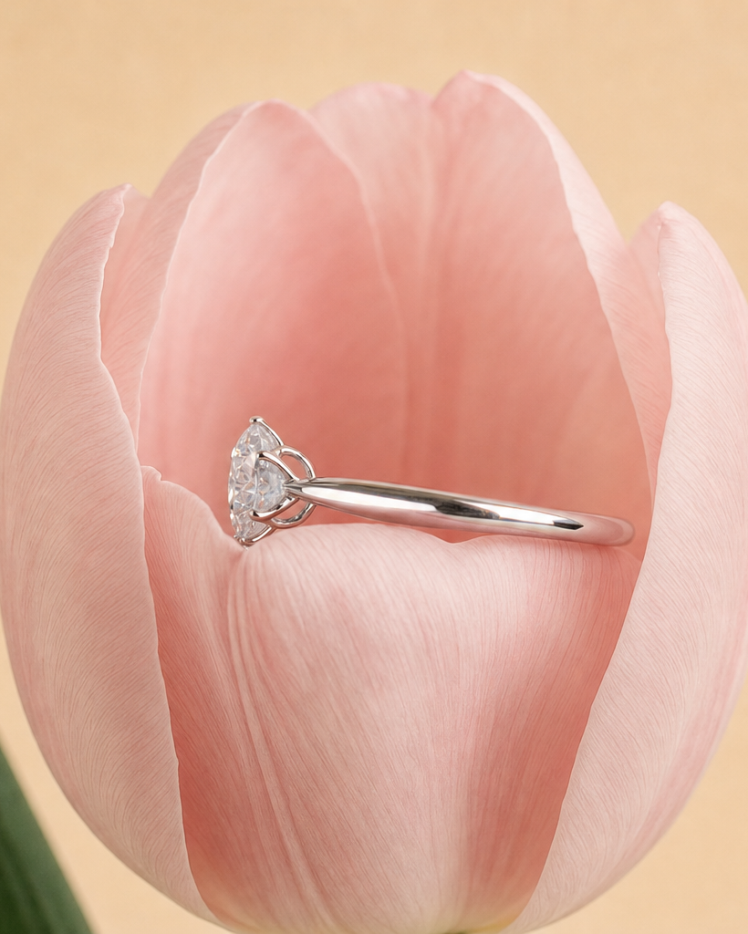 Tulip Solitaire Ring – 0.70ct Diamond