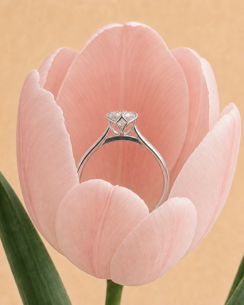 Tulip Solitaire Ring – 0.70ct Diamond