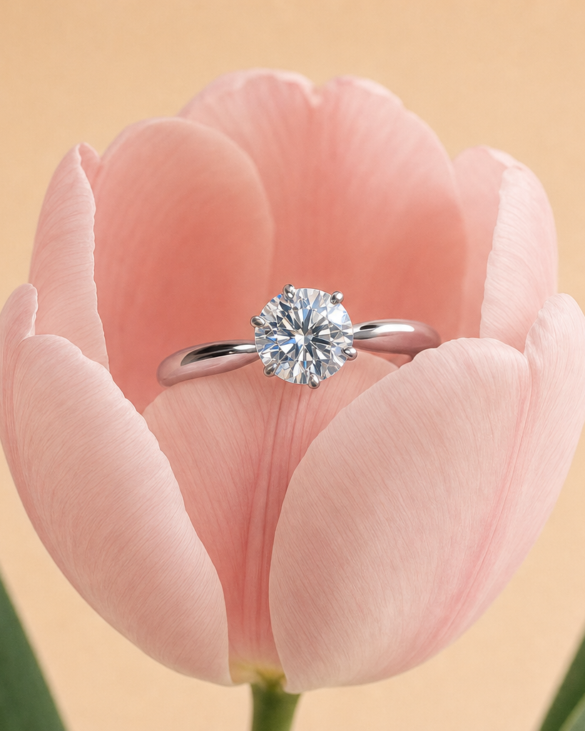 Tulip Solitaire Ring – 0.70ct Diamond