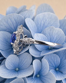 Hydrangea Halo Ring – 1.09ct Colour Change Sapphire