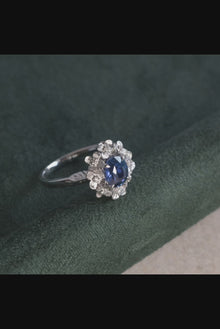 Hydrangea Halo Ring – 1.09ct Colour Change Sapphire
